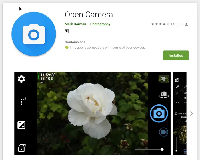 Open Camer App for Android