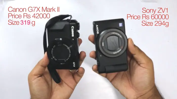 Compare Canon G7X Mark 2 vs Sony ZV1
