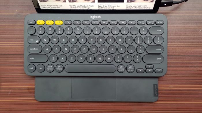 Logitech K380 on Lenovo Chromebook Duet