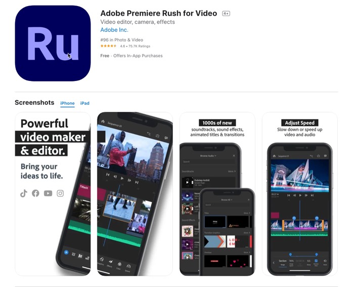 Adobe Premier Rush