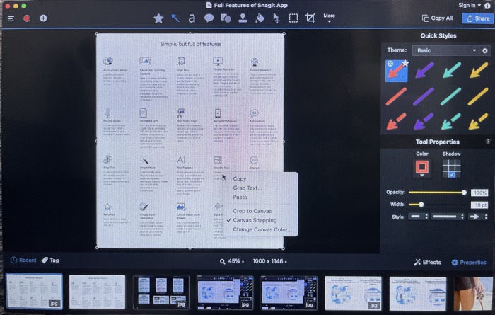 techsmith snagit where are images stored