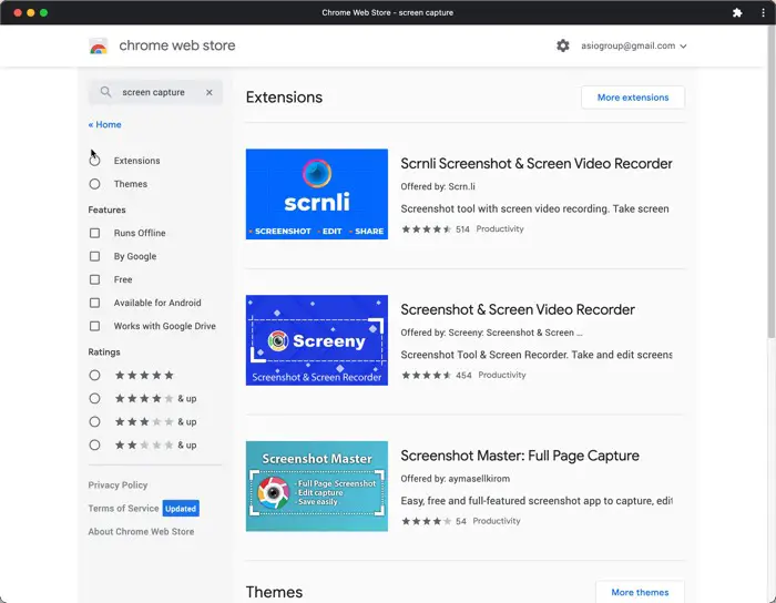 Screen Capture Chrome Extensions