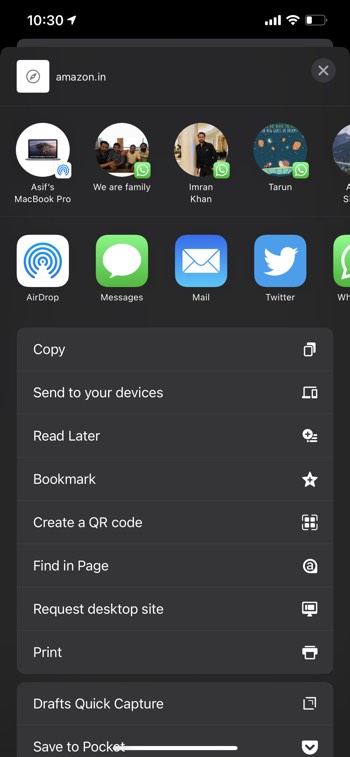 Send Webpages to other Devices