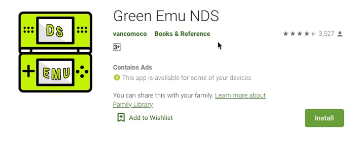 Green Emu NDS