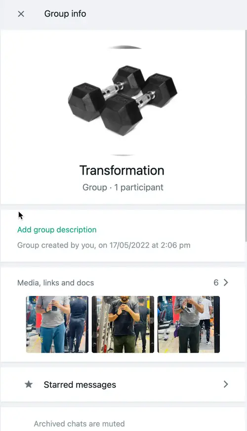 My Transformation WhwtsApp Group