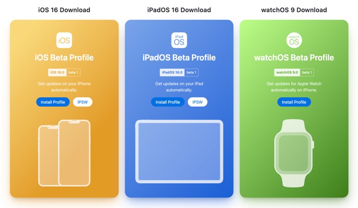 apple beta profiles