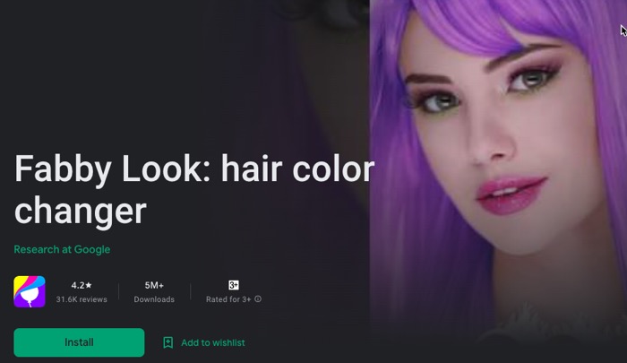 Fabby Look Hair Colour Changing App