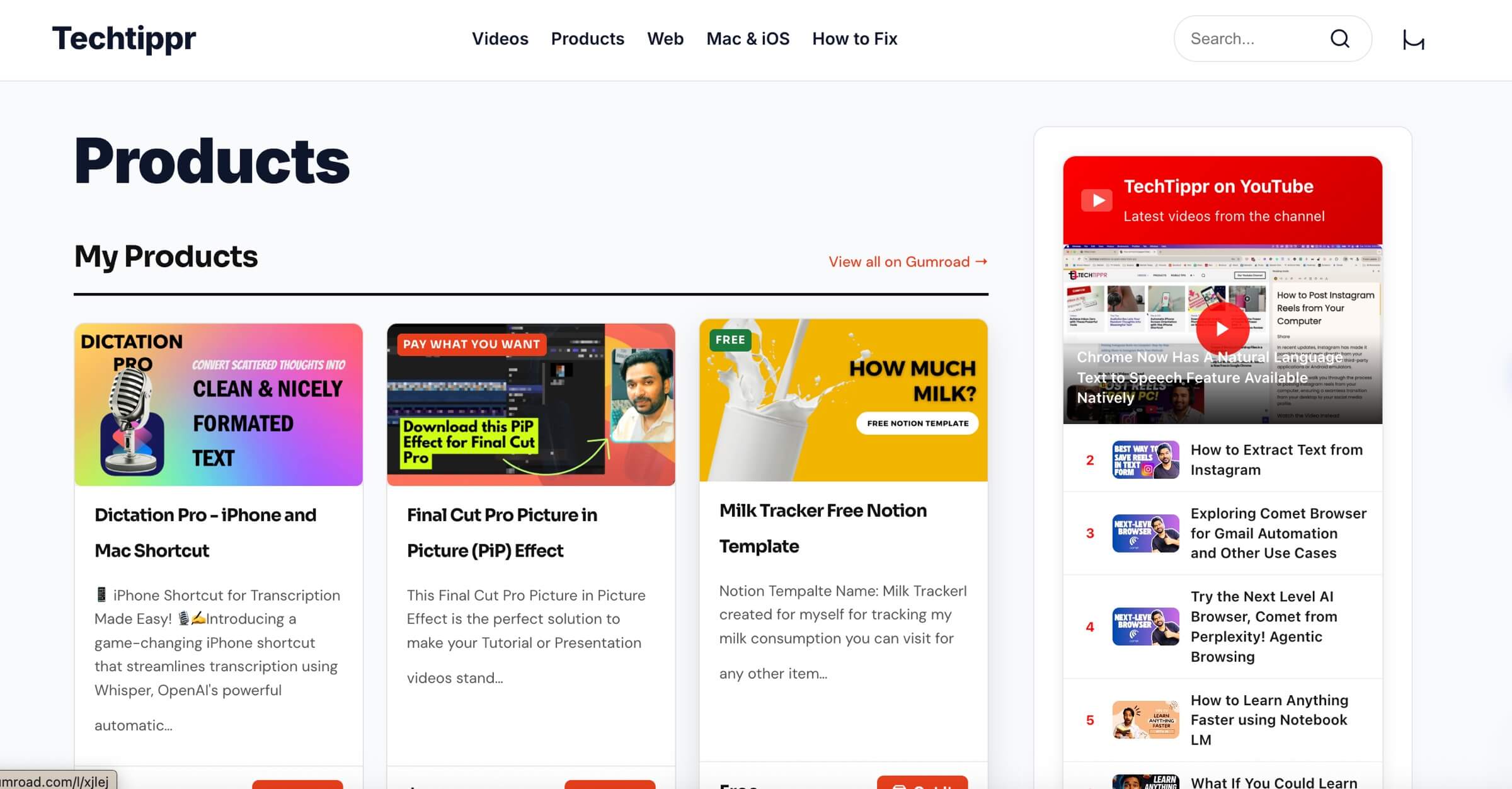 Gumroad Product Showcase live on WordPress
