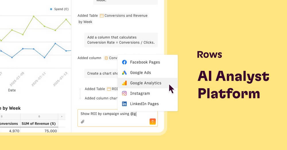 rows ai data analysis — Best AI Data Analysis Tools in 2026 (No Code, Real Insights)