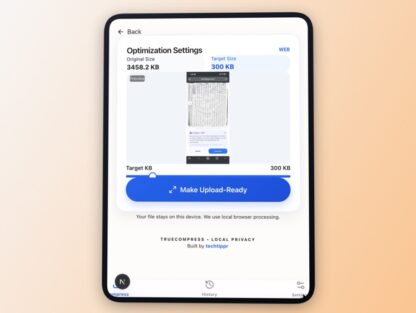 truecompress techtippr app — I Built My Own Photo Compressor Because Every Other Tool Was Either Slow, Ugly, or Uploaded My Files to a Server